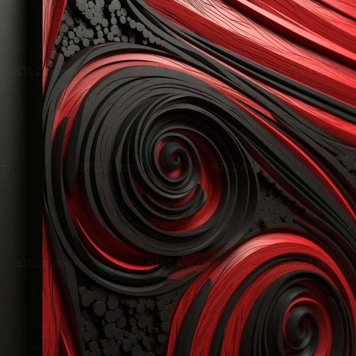Patterns and decorations (Red black 2, PATTERN_950) 3D models for cnc